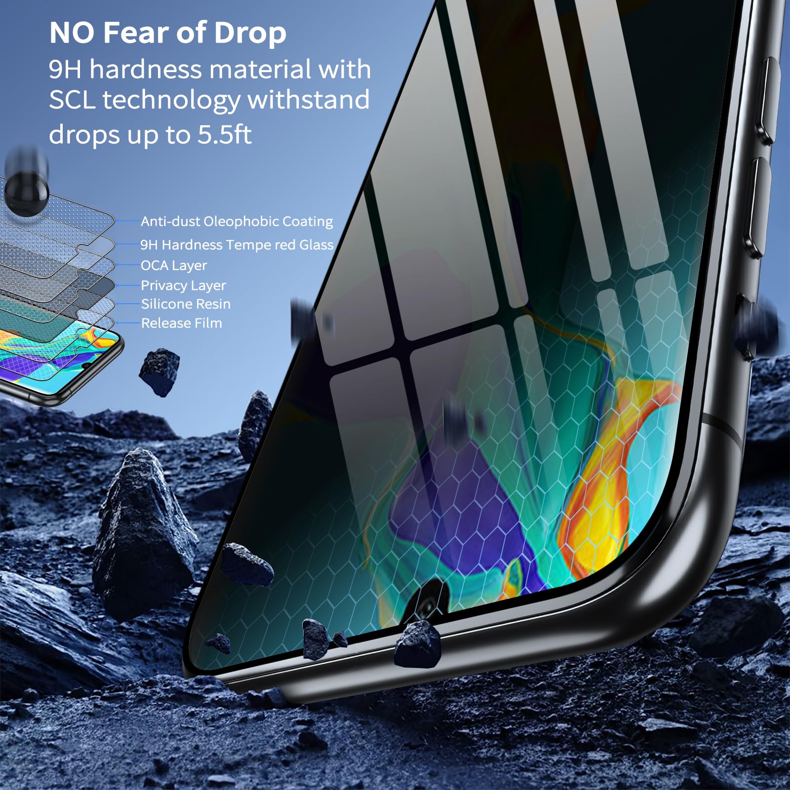 Screenguard Huawei P30 Lite Pellicola protettiva in vetro Custodia Design amichevole