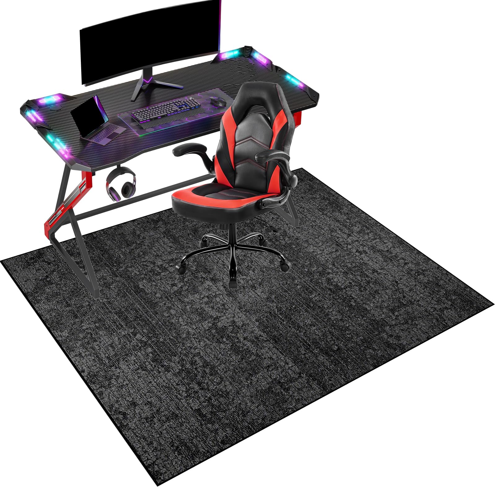 Office Chair Mat for Carpeted and Hardwood Floor Protector for Rolling Chair Non-Slip Desk Chair Mat Computer Gaming Chair Mat Low Pile Carpet Protector Mat, Floor Mat for Office Chair 180 x 230 cm
