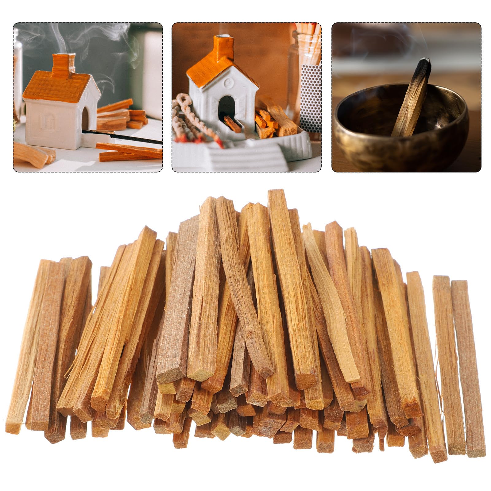 PRETYZOOM Bastoncini di Incenso al Sandalo Naturale 1 Sacchetto 250g Legno Profumato Aroma Rinfrescante per Meditazione e Uso Domestico