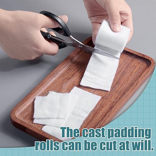 Miniatura 5 de Paquete individual de 12 rollos de relleno fundido, de algodón suave, con vendaje de gasa de yeso para Halloween, vendaje de vendaje artístico,