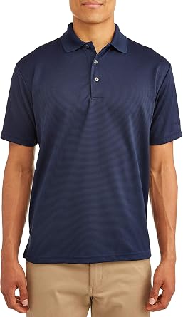 Ben Hogan Mens Peacoat Blue Short Sleeve Performance Golf Polo Shirt