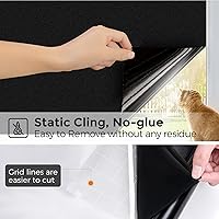 Vista 2 de Coavas Película opaca para ventana, adherencia estática 100% bloqueo UV, película de privacidad para ventana, oscurecimiento de habitación, película