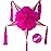 Mexican Star Pinata (32), Hot Pink Piata with Rose Gold Cones and 25 ft Rope - Large Pinata for Baby/Bridal Shower, Quinceaera, Glamorous Pink Party Decoration