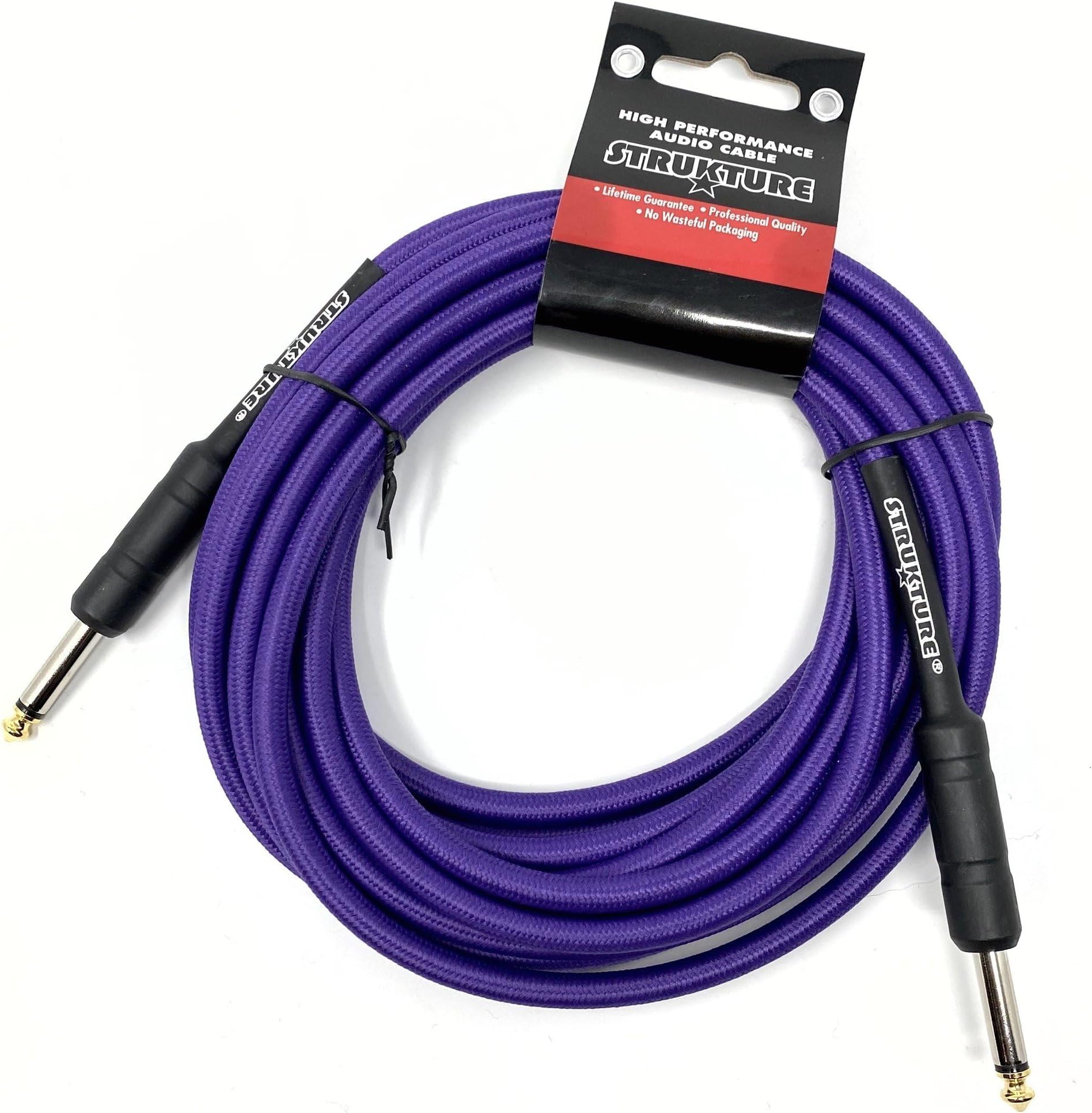 New Strukture SC186PP 18.6' ft. Instrument Cable, Woven, Purple