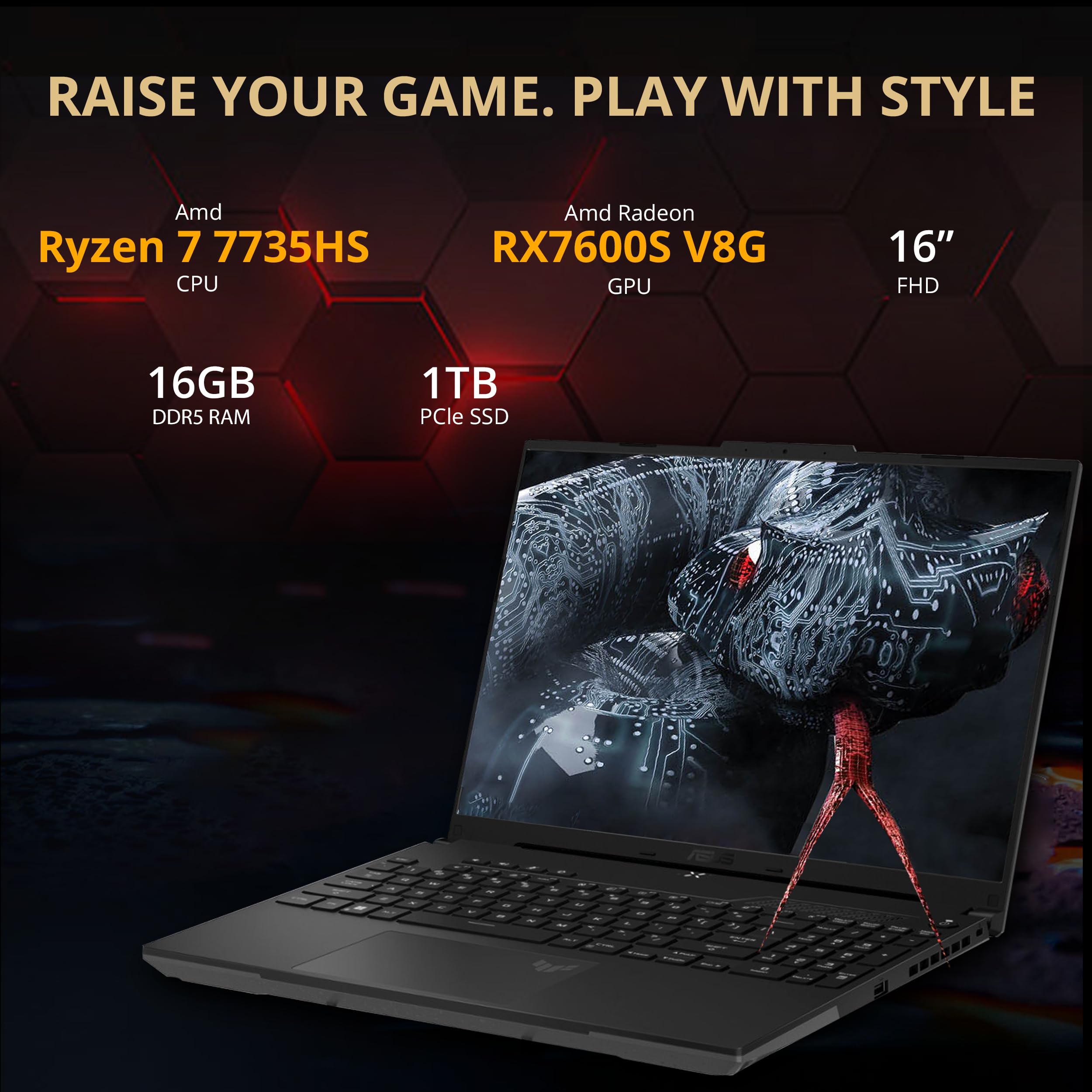 Amazon.com: Asus TUF A16 16'' FHD 165Hz Gaming Laptop, AMD Ryzen 7