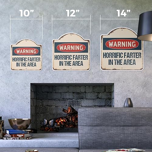 Miniatura 2 de Horrific Farter - Letrero de 10 x 10 pulgadas  Plástico para interiores y exteriores  SignMission Designer Smell Stink Fart Cumpleaños Whoopee