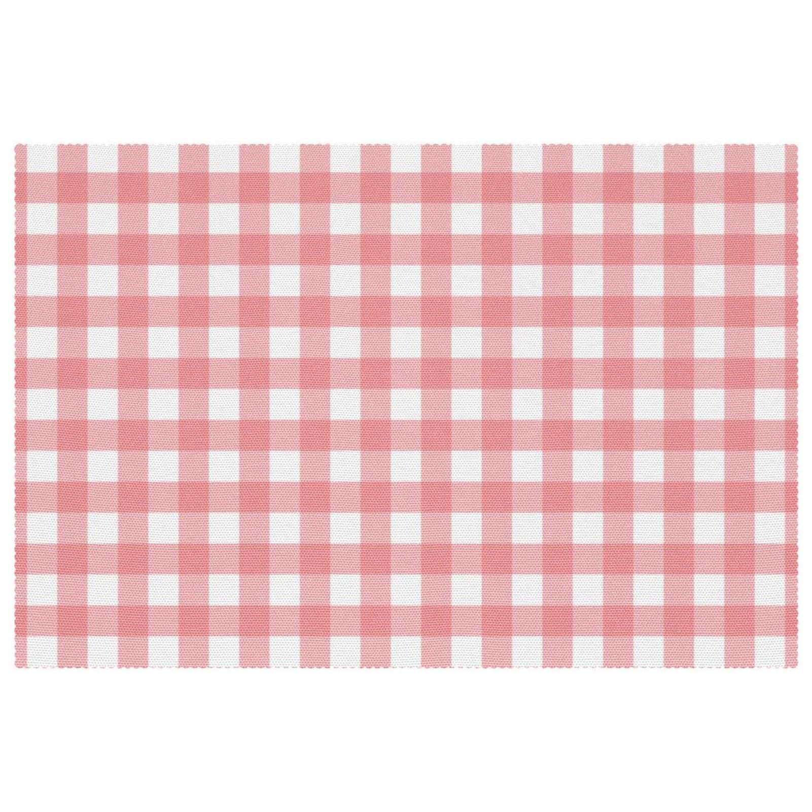 Set de table de salle à manger antidérapant rose et blanc | Dimensions 30x45