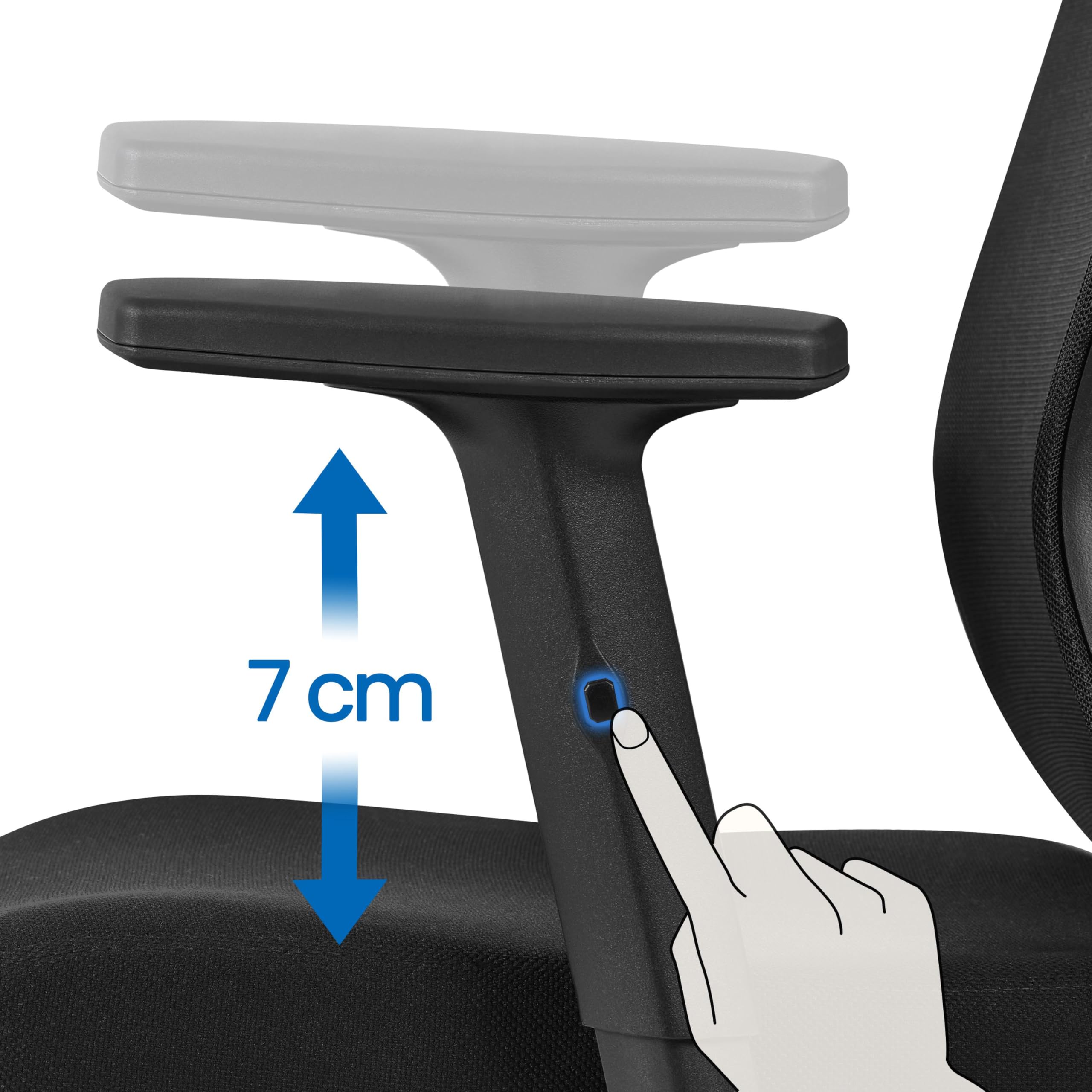 Poltrona Sedia da Ufficio Scrivania Ergonomica Reclinabile Nero