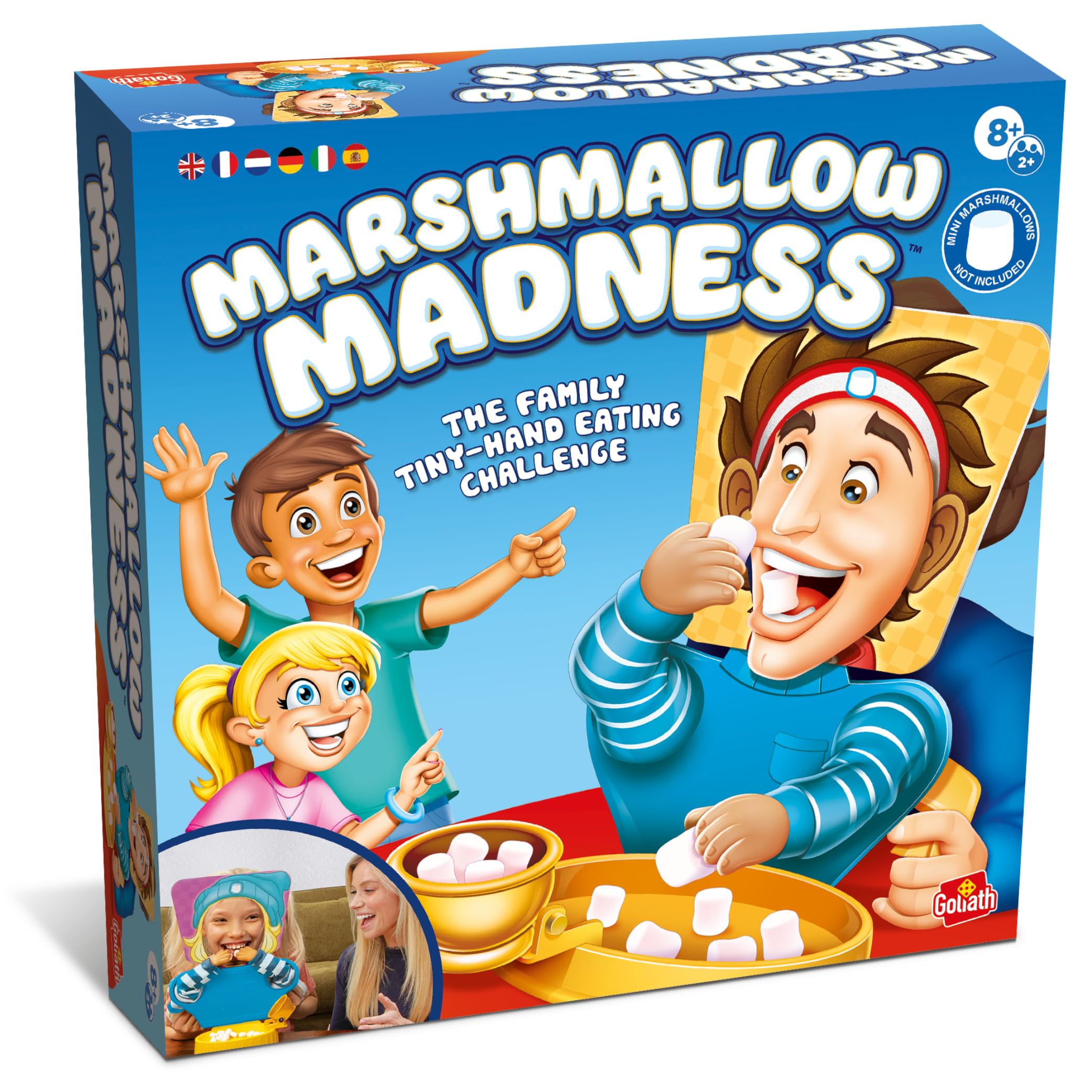 Playmonster Games Marshmallow Madness | Hilarious Tiny Hands Party Game for Kids, Teens & Families | Fast-Paced Eating Challenge Game | For 2 or more Players Ages 8+