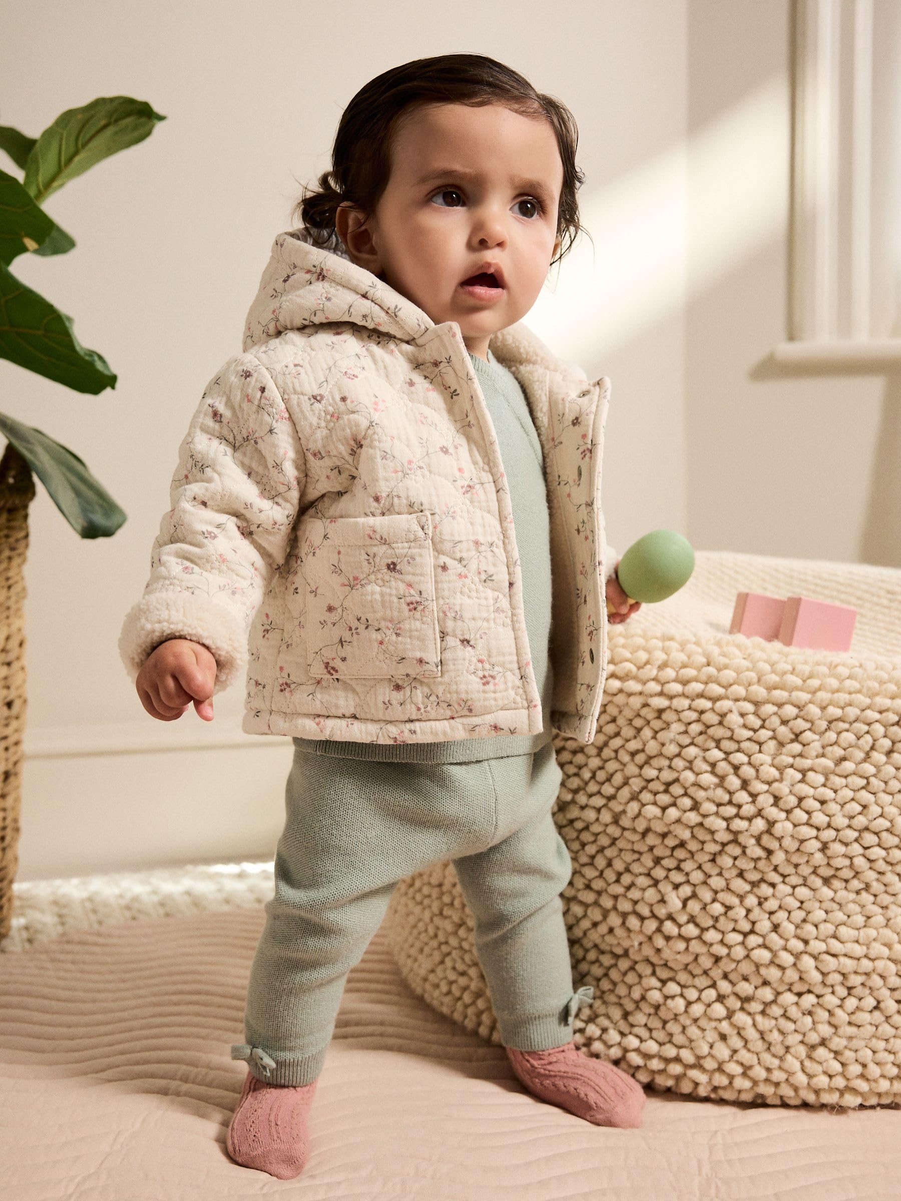 NEXT Bébé fille Manteau bébé en jersey effet froissé