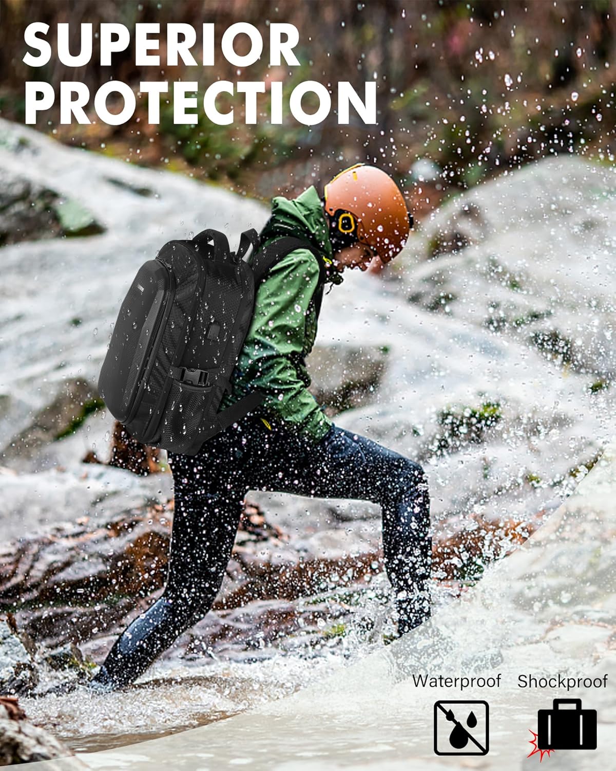 Mini 4 Pro Case, Mini 3/4 Pro Waterproof Hard Carrying Case, Large Drone Bag Fits 15.6 Inch Laptop, Travel Backpack for DJI RC 2/RC/N3/N2/N1 Controller, Fly More Combo and Drone Accessories - Image 5