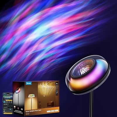 Govee Uplighter Floor Lamp for Living Room, RGBIC Ripple Projector