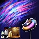 Govee Uplighter Floor Lamp for Living Room, RGBIC Ripple Projector, Floor Lamp for Bedroom Works with Matter, 215 ft² Light Area, 1000lm LED Modern Corner Floor Light, Warm Cool White Standing Lamp