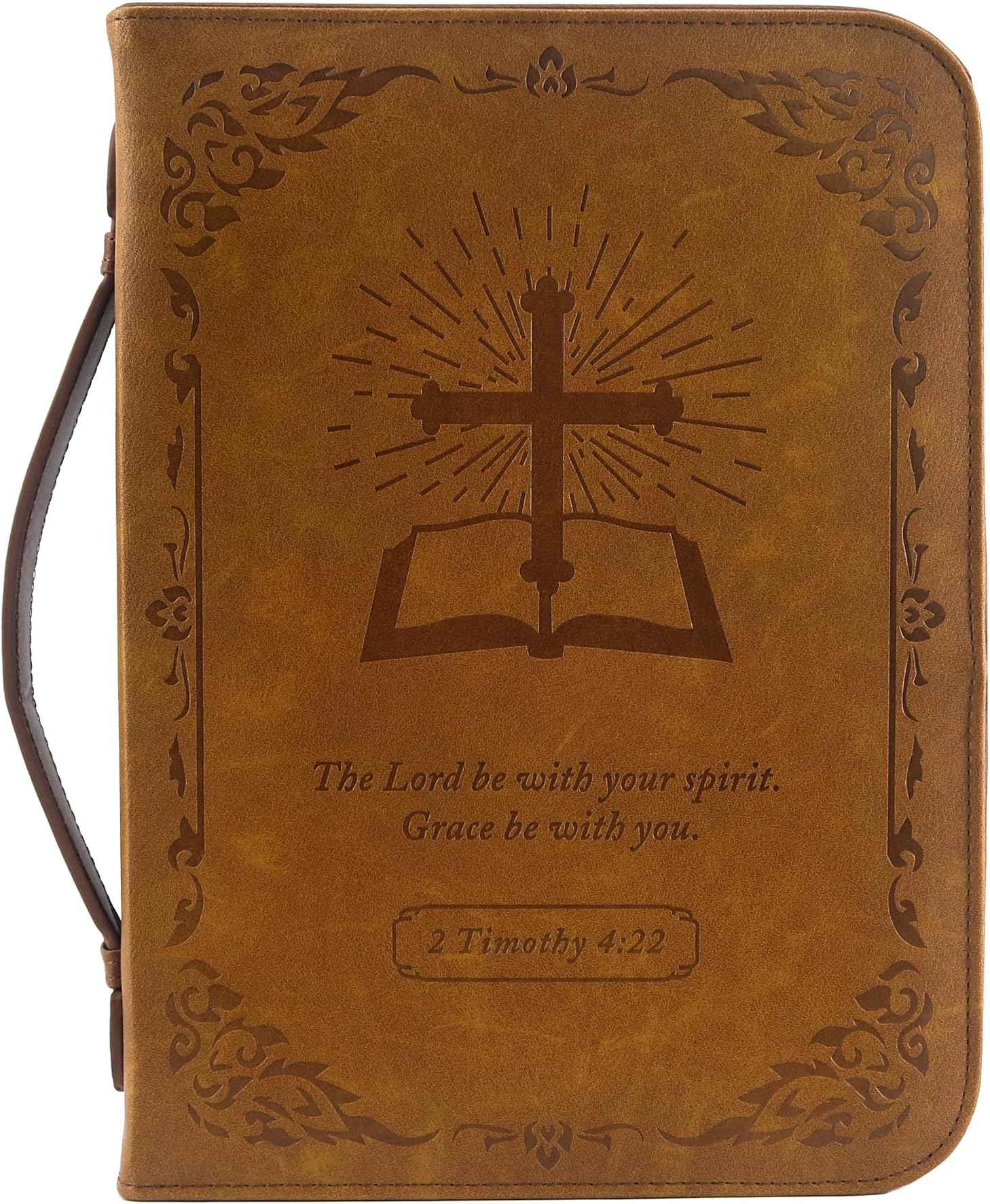 CASIRENA Bible Covers For Women - Extra Large Size Bible Carrying Case, Church Bible Bag With Padded Handle, Adjustable Shoulder Strap, Zippered Pockets, Perfect Gifts For Church Religious