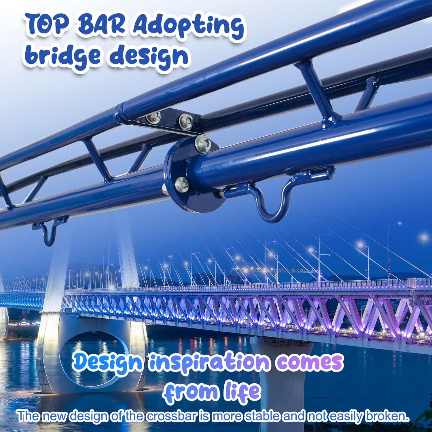 Royalove 3-in-1 Heavy Duty Metal Swing Set | Reinforced A-Frame Backyard Playset with 39