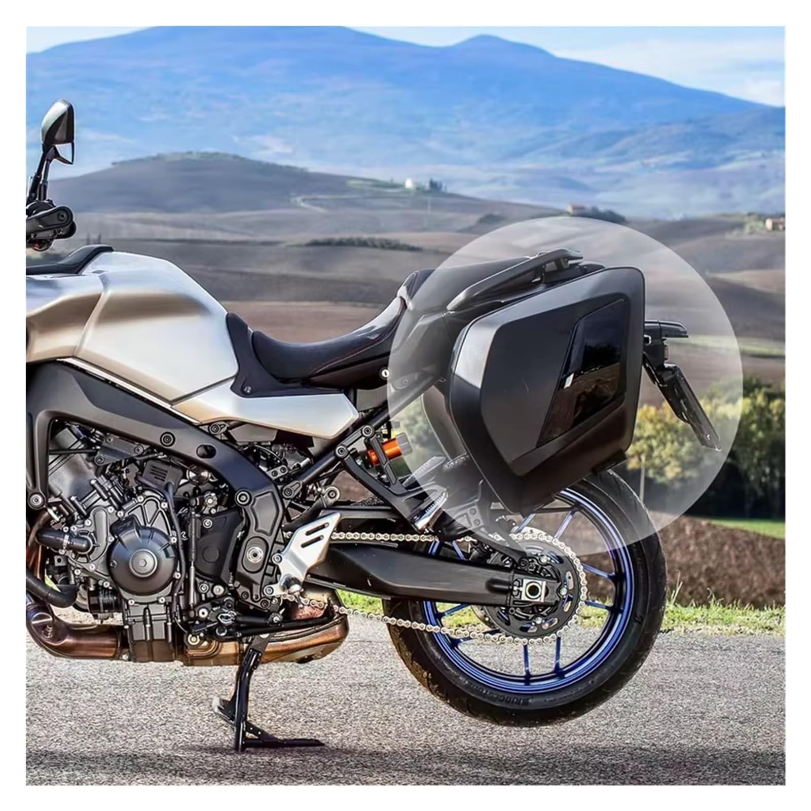 Moto Paraurti Borsa per Tracer 9 per 900 per GT Moto Nero Fodera per Borsa Interna Espandibile Scatola degli Attrezzi Valigie da Sella(A Set)