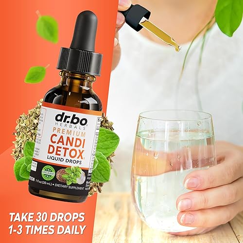 Miniatura 8 de Candida Cleanse Detox para mujeres y hombres  Gotas de aceite de orégano orgánico, ácido caprílico negro nogal ajenjo Candi kit de cápsulas de apoyo