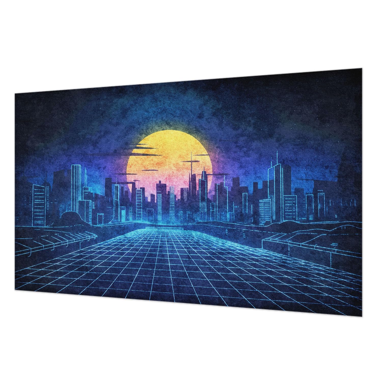 Papier peint paysage futuriste 416x254 cm Tulup pour salon