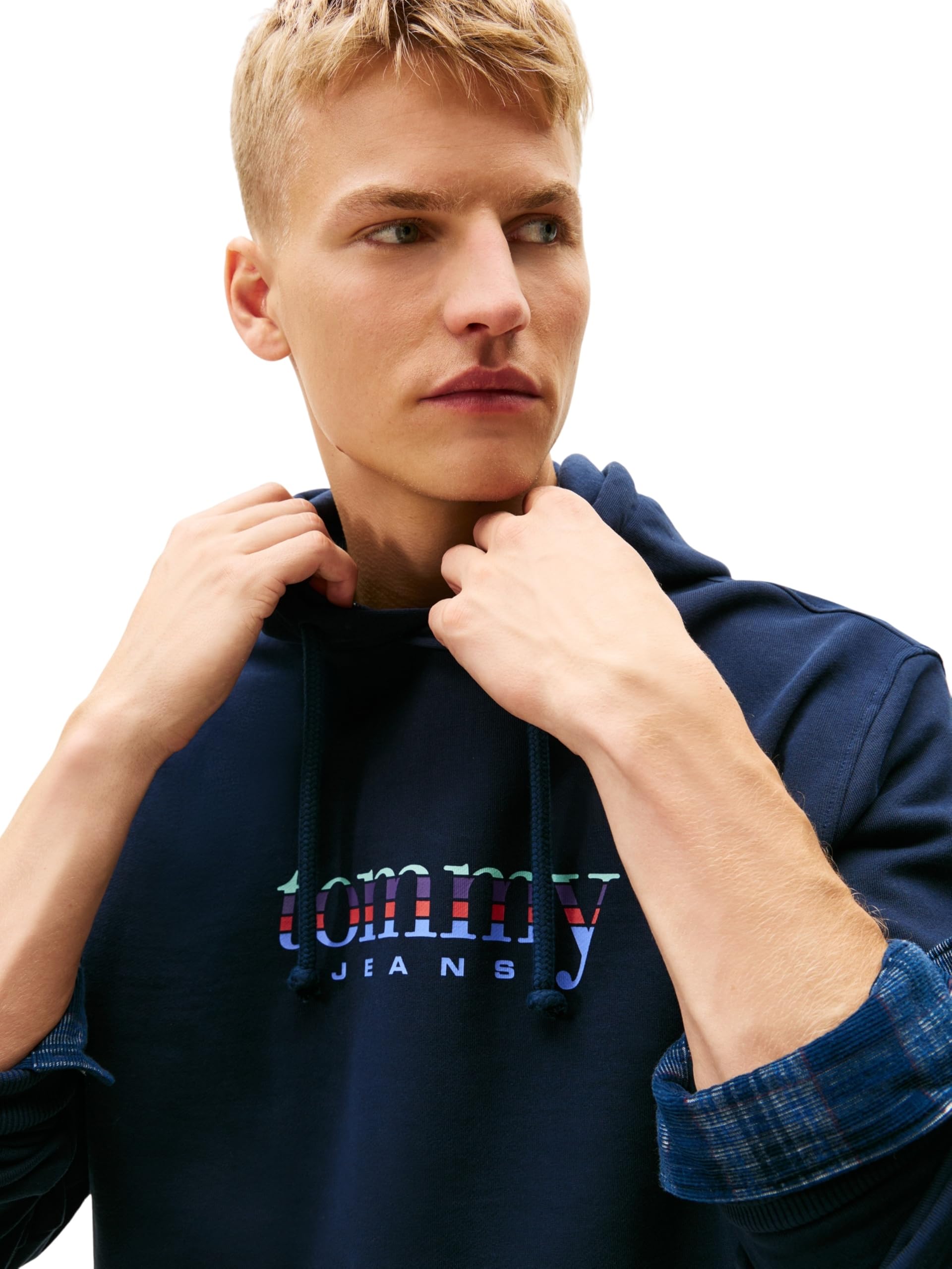 Tommy Jeans TJM Reg Entry DNA Play Hood Dm0dm22642 Sudadera con Capucha Hombre (Pack de 1)