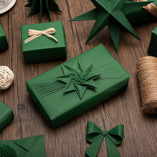 Miniatura 3 de Homeral Rollo de papel kraft verde de 149 pies cuadrados (18 pulgadas x 100 pies) reciclable para envolver, ramo de flores, manualidades de arte,