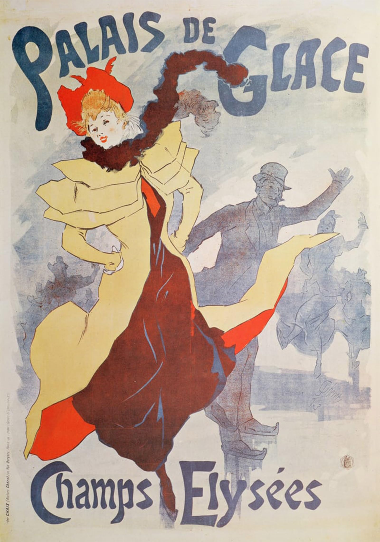 POSTERIIk Famous Animal Posters Vintage Picture Palais De Glace Champs Elysees by Jules Cheret Modern Wall Decor for Home Decor 60x90cm