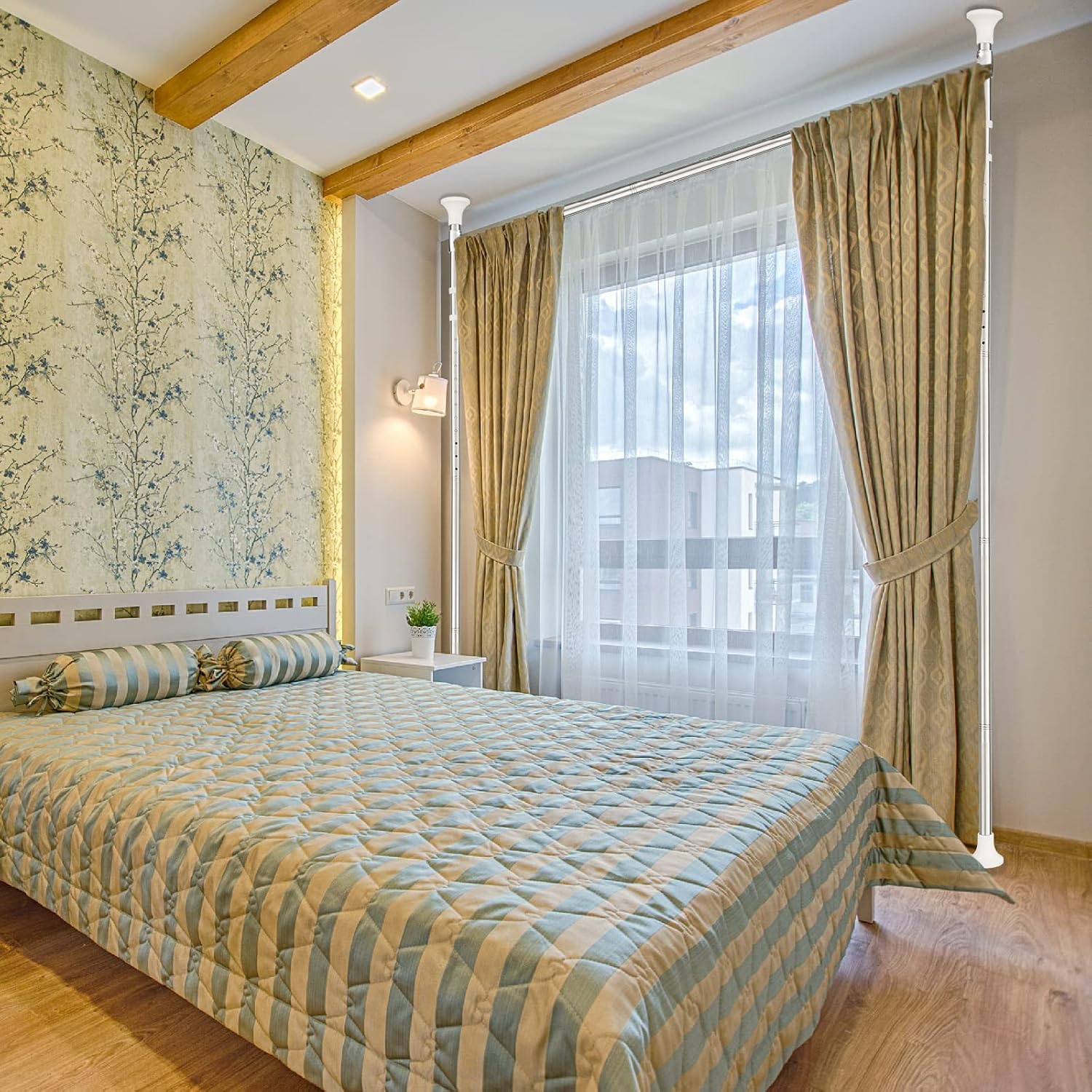 Buy FLY HAWK Room divider curtain rod，Anywhere Expandable Room Divider