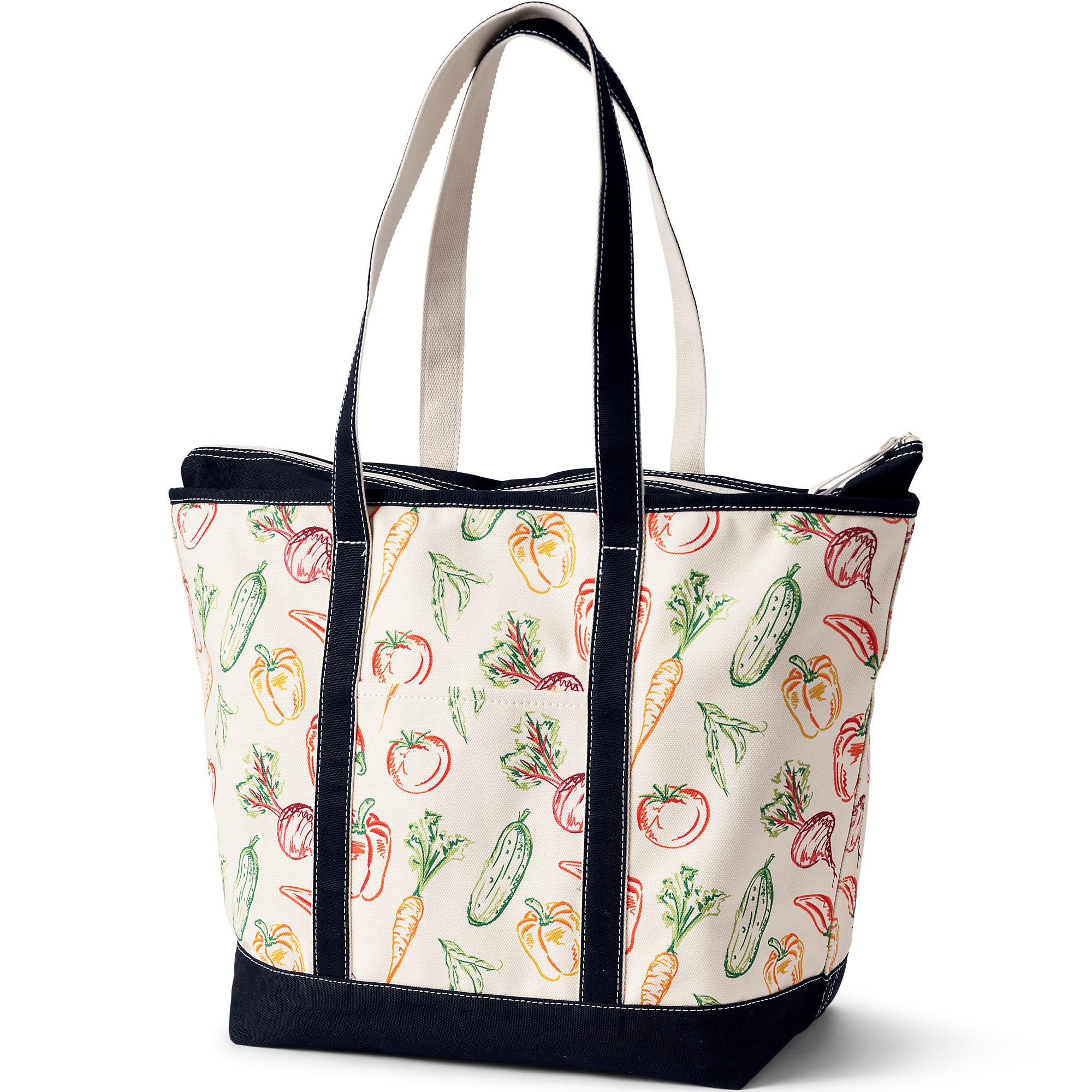 Lands' End Zip Canvas Tote