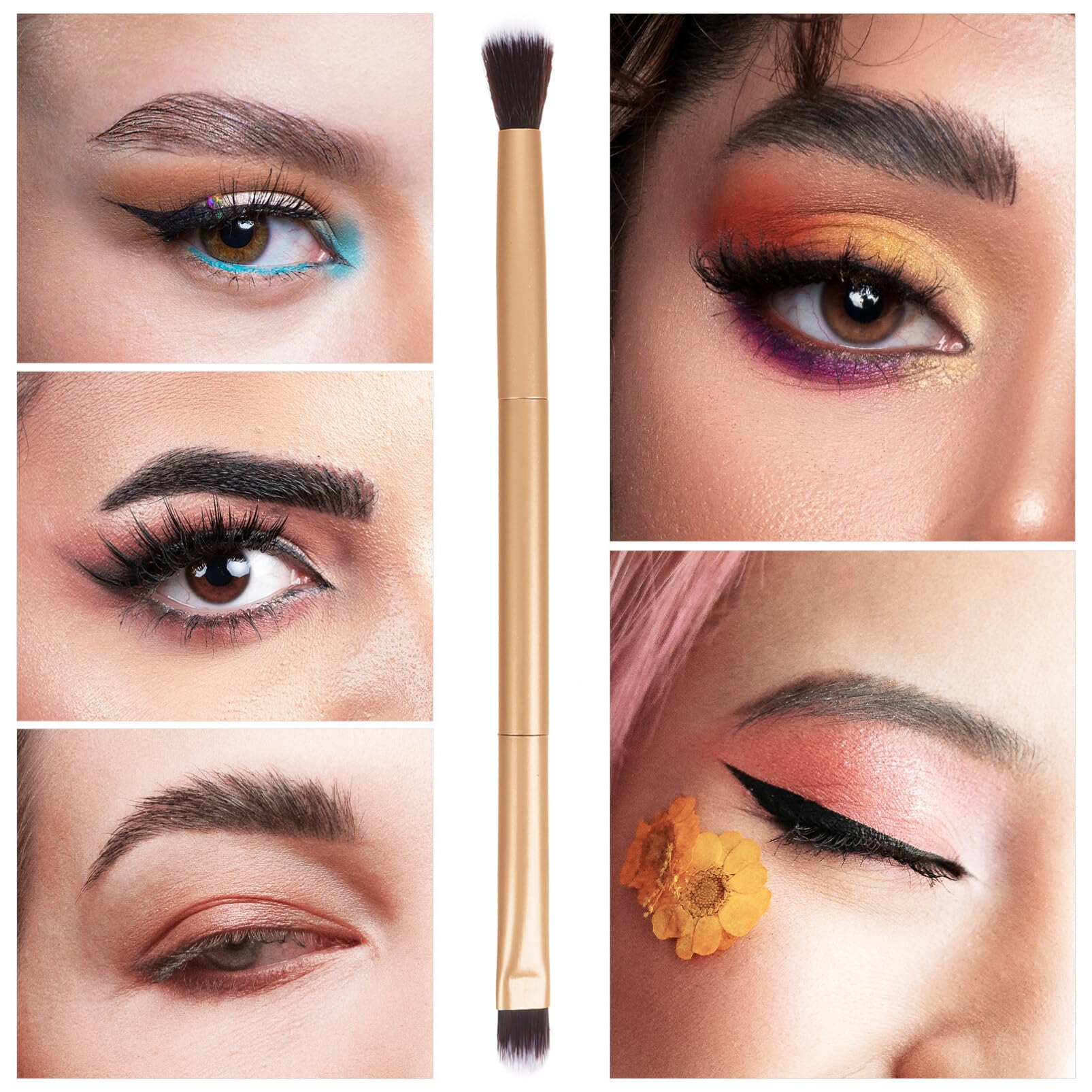 Baluue 20pcs Eyeshadow Brushes Double-headed Makeup Brush Cosmetic Brush Blending Brush