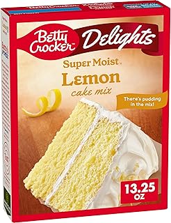 Betty Crocker Delights Super Moist Lemon Cake Mix, 13.25 oz