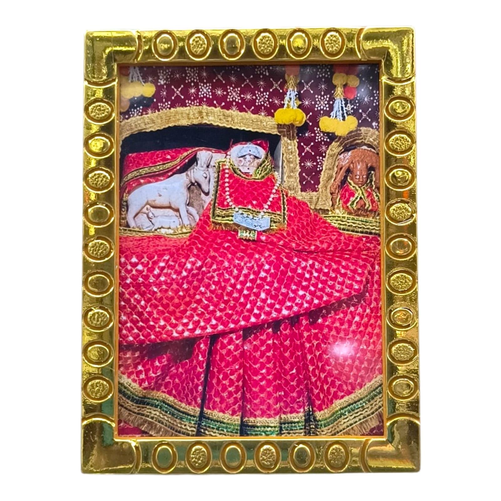 Small Jamway Mata Photo Frame | Maa Jamway Mata Ji Table Top Frame for Home & Pooja | 9 x 6.5 cm-image-3