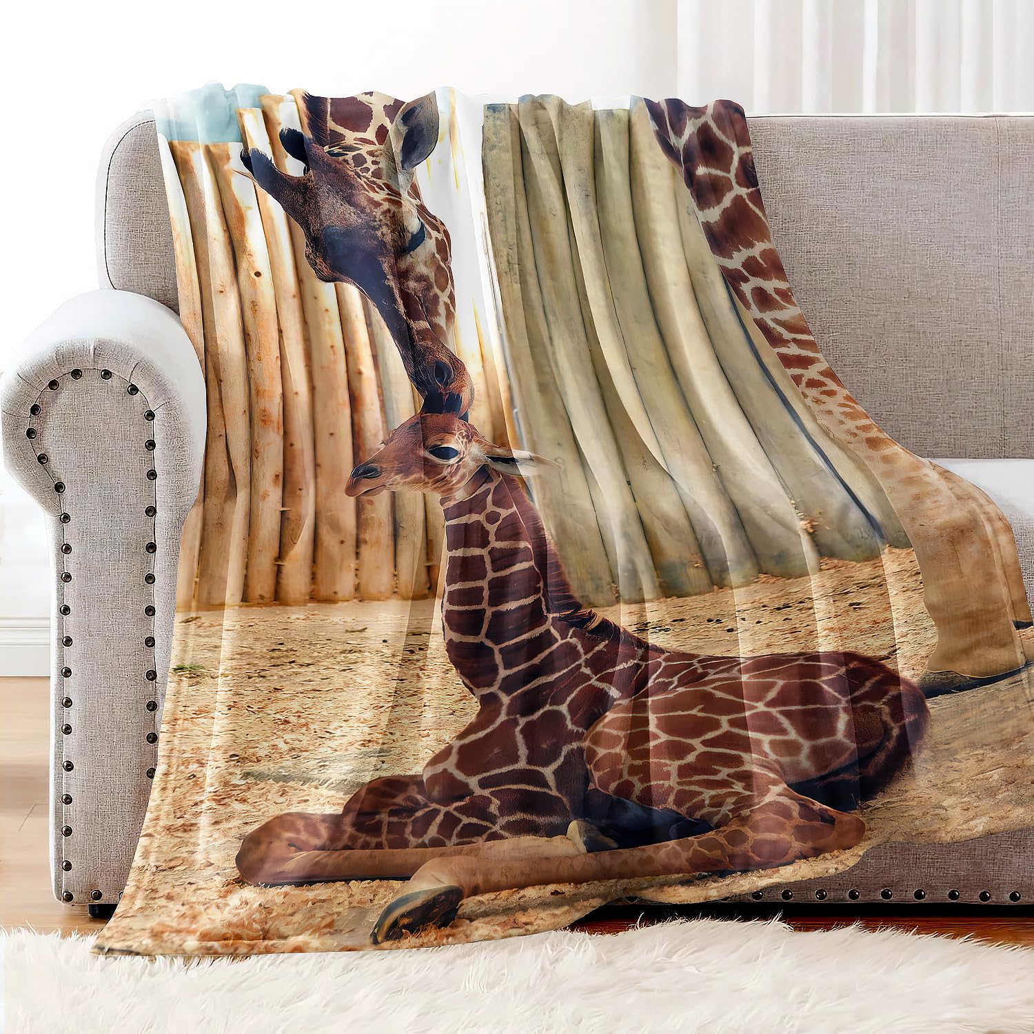 YISUMEI - 150 x 200 cm Decke - Giraffe Fleecedecke,Kaschmir-Gefühl Kuscheldecke Geeignet für Bett oder Sofa