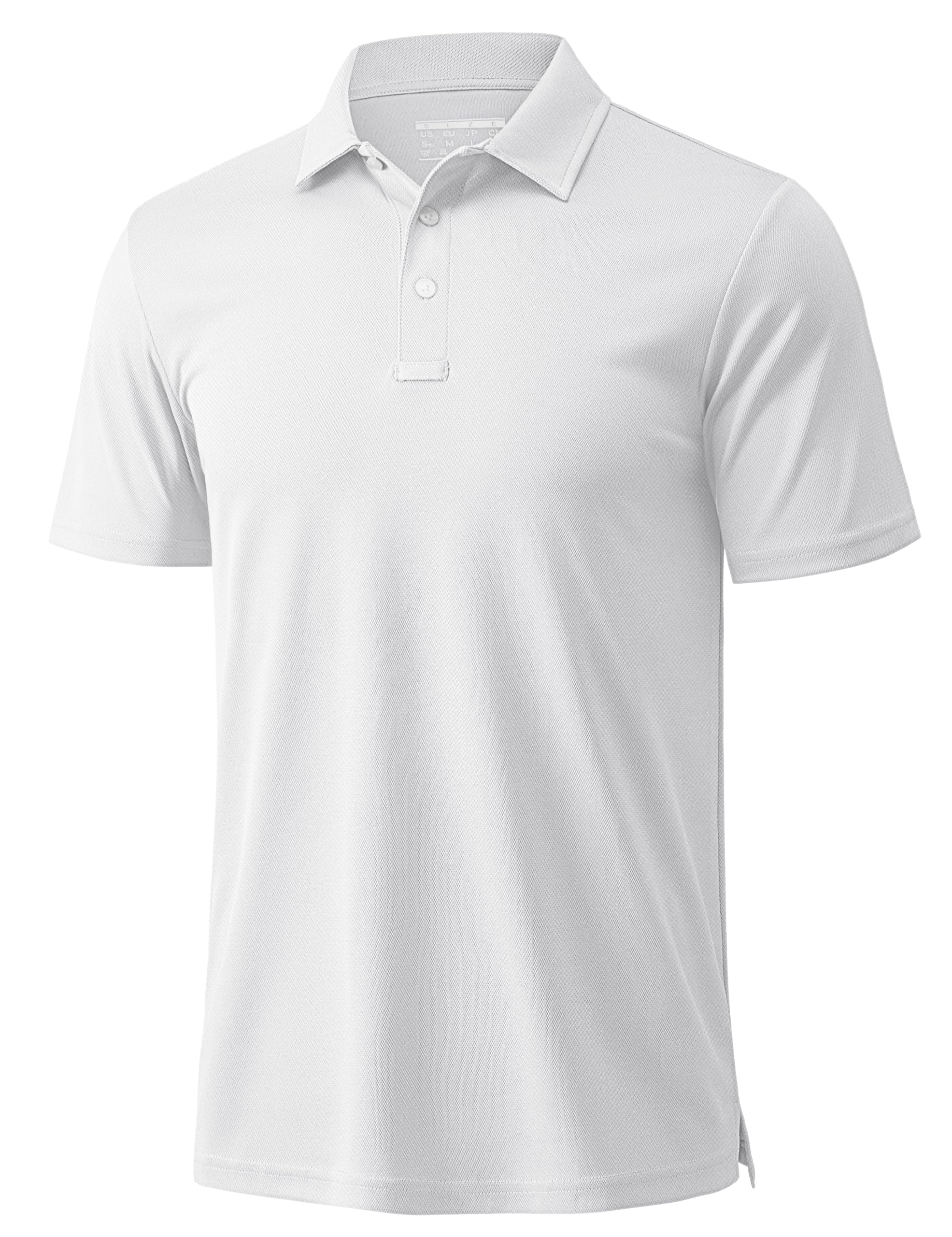 Men's Polo Shirts 3 Buttons Casual Work T Shirts Quick Dry Short Sleeve Golf Shirt Pique…