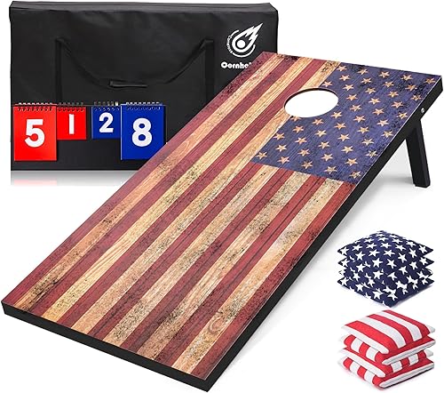 Miniatura 7 de Cornhole Board Set Outdoor Game-Includes 2 MDF Wood Boards 4x2 Feet, Set of 8 Corn Hole Bean Bag Corn Hole Set