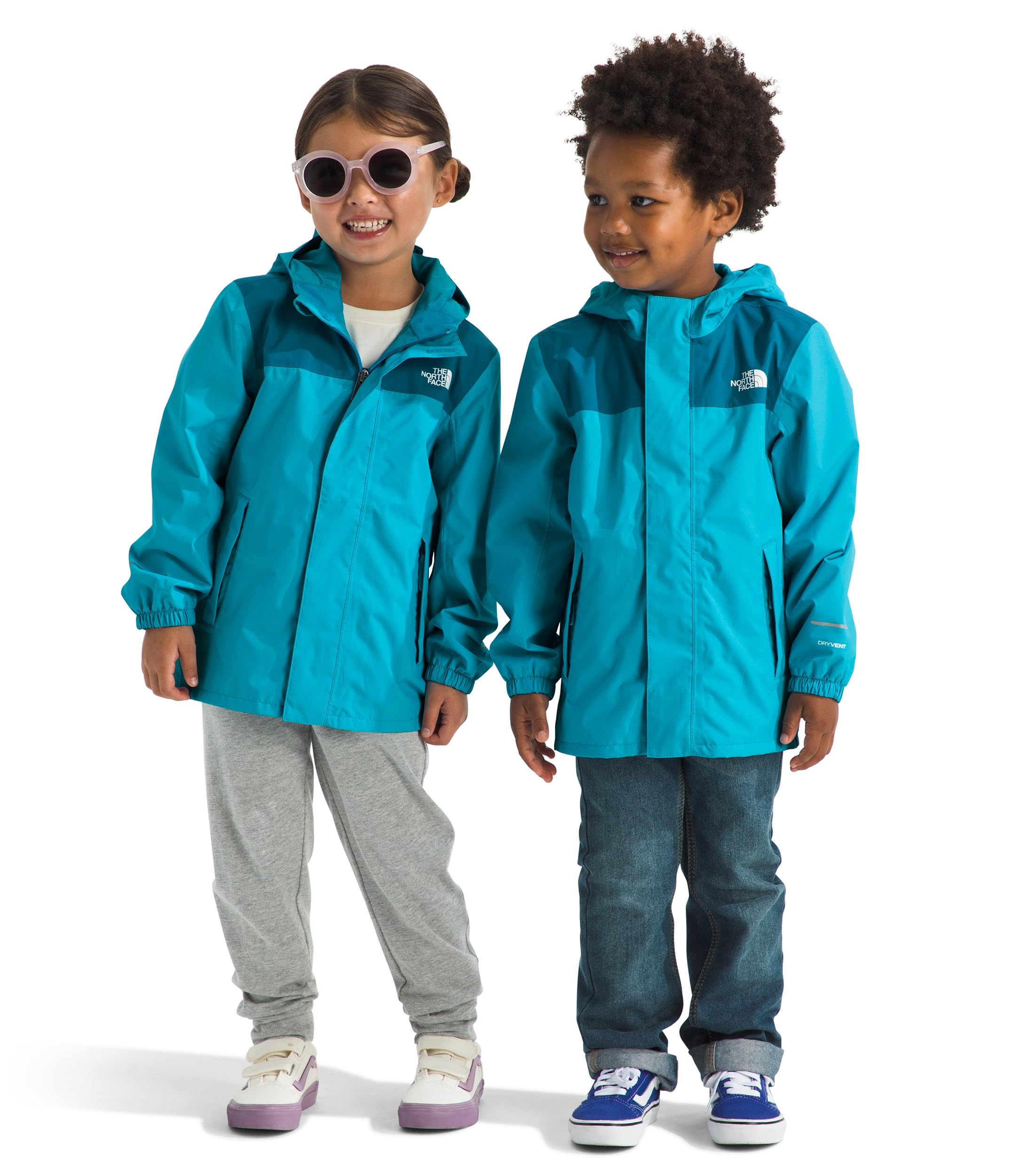 The North Face Kids Antora Rain Jacket, Meridian Blue/Dusk Blue, 4 Years