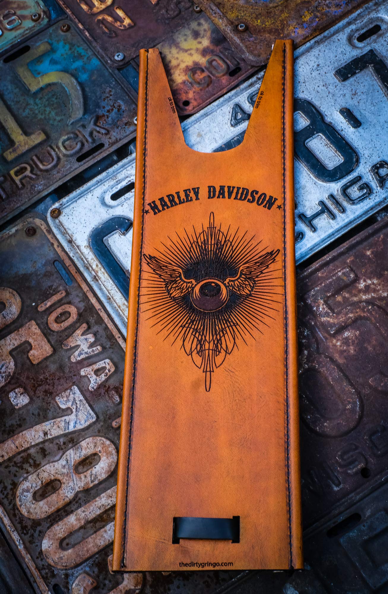 Amazon.com: The Dirty Gringo Tan Leather Gas Tank Panel Bib