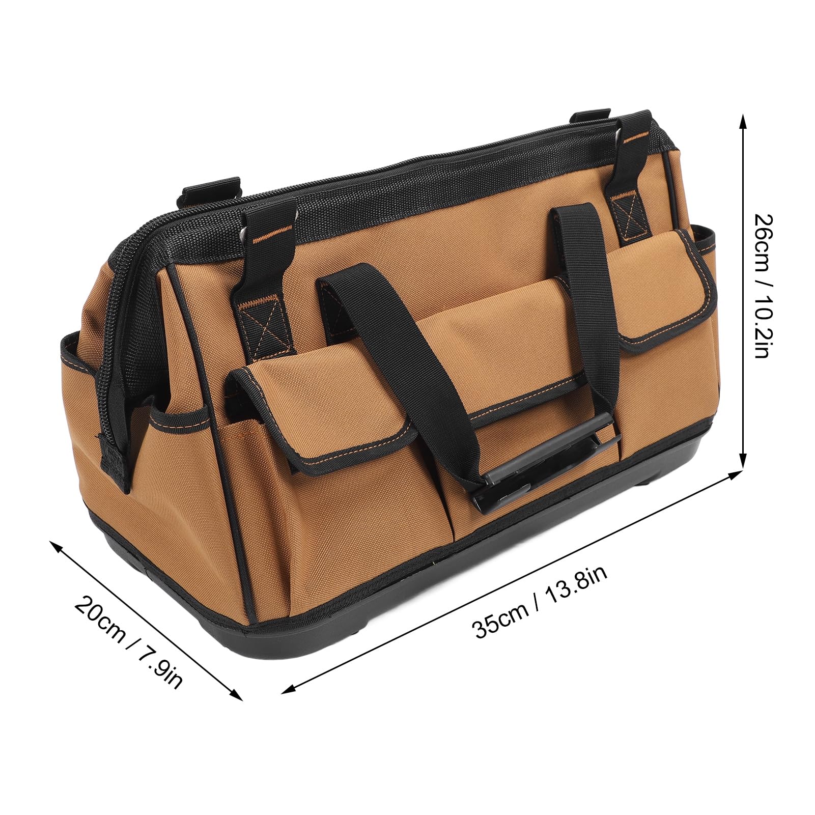 Ausla Borsa Portautensili da Elettricista, Organizer per la Conservazione degli Attrezzi in Tessuto Oxford con 17 Tasche e Base Stabile per Uomini Carpentieri e Saldatori (20 pollici)