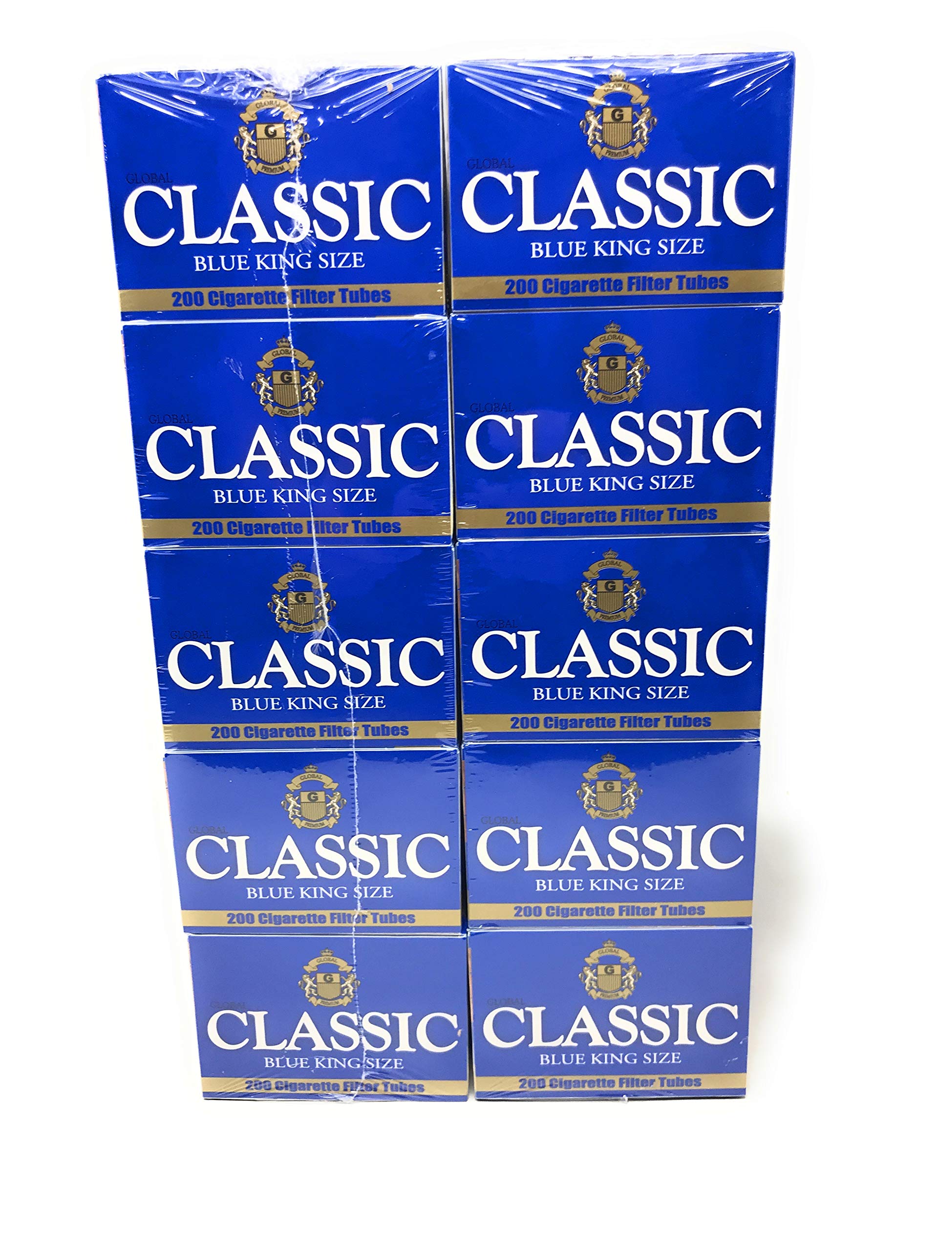Amazon.com: Global Classic King Size Tubes (Blue (Light), Pack of 10) :  Health & Household