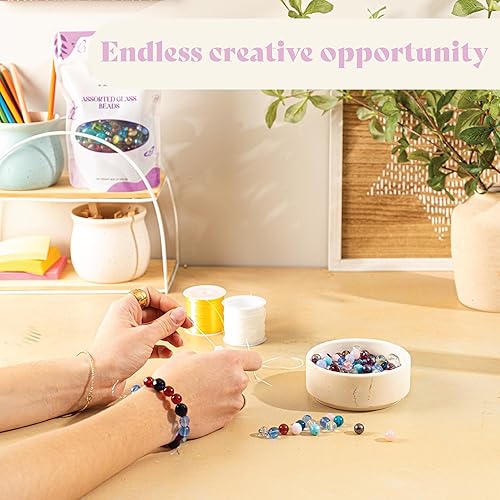 Miniatura 4 de Cuentas de vidrio surtidas de 1 libra para fabricación de joyas, trabajos de lámpara de bricolaje, artes y manualidades, y arte decorativo de