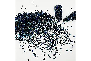 HUETFAT 8800Pcs Black AB Pixie Nail Crystals Rhinestones for Dazzling Manicures