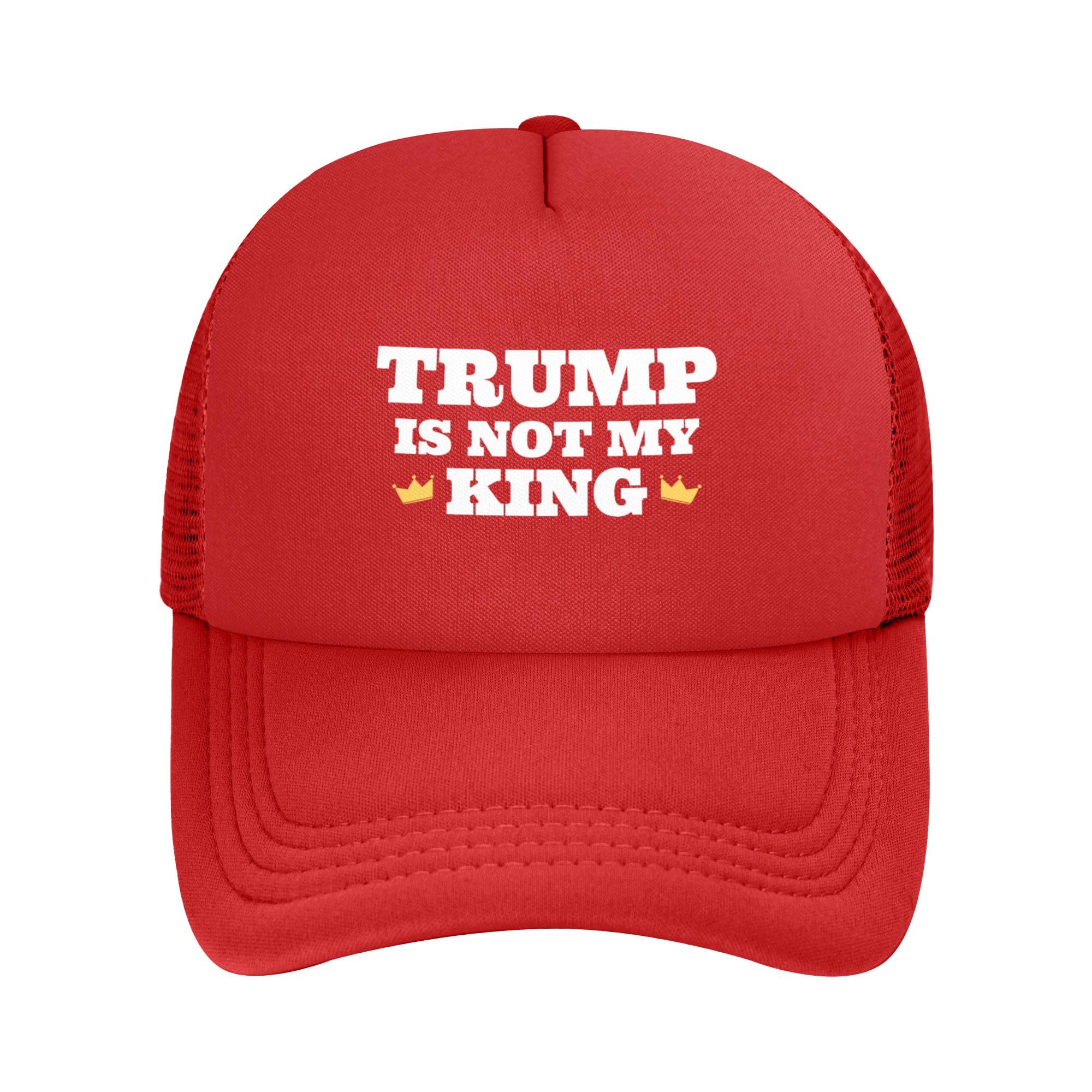 Trump Not My King Hat Not My President Anti Trump Adjustable Dad Trucker Hats Baseball Cap Red