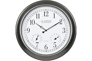 La Crosse Technology 18" Atomic Outdoor Clock with Temperature & Humidity
