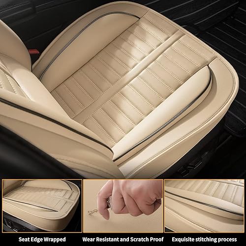 Miniatura 5 de Fundas de asiento de coche para Buick Lucerna 2006-2011, piel sintética, impermeables, 2 asientos delanteros, accesorios interiores, funda de