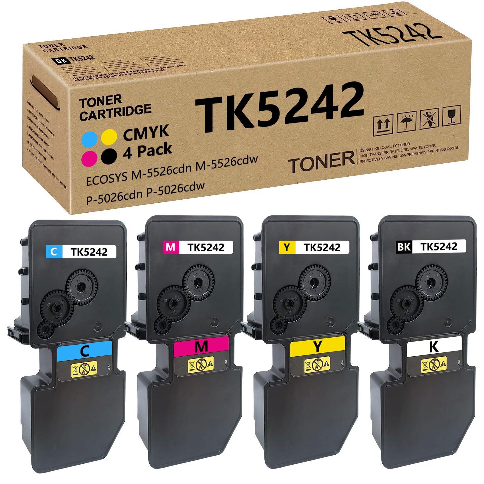 Amazon.com: TK5242 TK-5242 Toner Cartridge Compatible Replacement