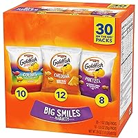 Vista 9 de Goldfish Crackers Big Smiles con galletas Cheddar, Colors y Pretzel, paquetes de aperitivos, caja de 30 CT