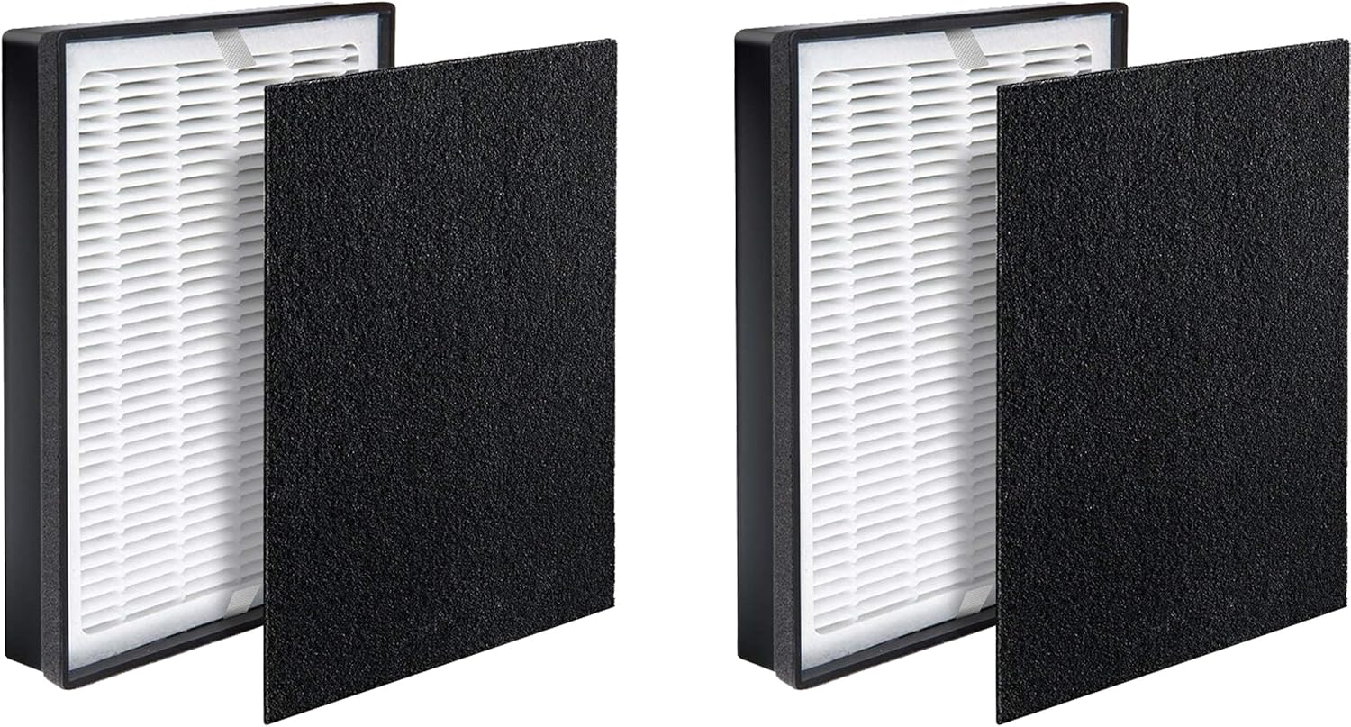 Fette Filter - 2 Set Premium Air Purifier Replacement Filter, Compatible with Levoit LV-H126 Air Purifier (2 Hepa 2 Carbon)