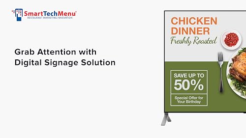 Smart Tech Menu : Digital Menu Signage – vue 2