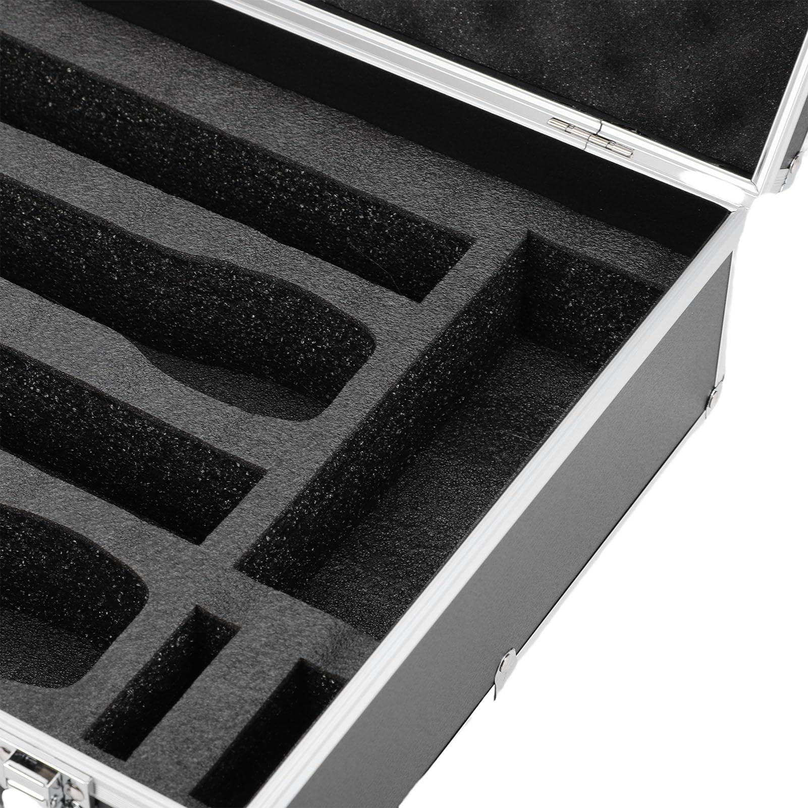 ASHATA Custodia Microfono Wireless Alluminio Lega Dura, Contiene 4 | Hard Shell Carrying Case for Wireless Mic, Shockproof Foam Interior, for Transmitters and Receivers