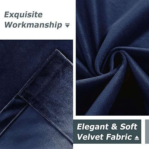 Miniatura 5 de Cortinas de terciopelo de 132 pulgadas de largo, cortinas de oscurecimiento de habitación para ventanas altas y altas, paneles de ventana con