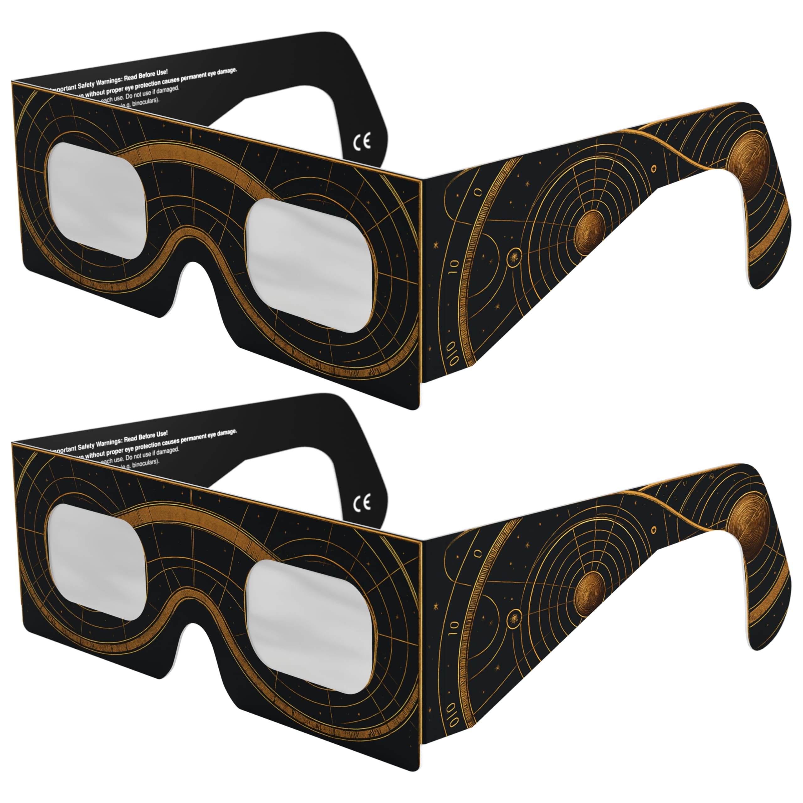 Solar Eclipse Glasses ISO 12312-2 & CE Certified โ Safe Solar Viewing for Direct Sun & August 2026 Eclipse | Paper Cardboard Frame, Made in EU | For Kids & Adults | 2 Pack | Astral โ image 1