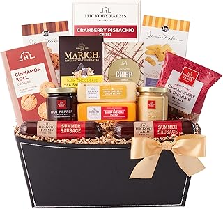 Hickory Farms Ultimate Party Meat and Cheese Gift Basket | Charcuterie Food | Summer Sausage | Father's Day | Mother's Day | Easter | Christmas | Holiday | Housewarming | Care Package
